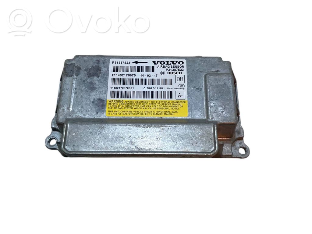 Volvo V60 Airbag control unit/module 