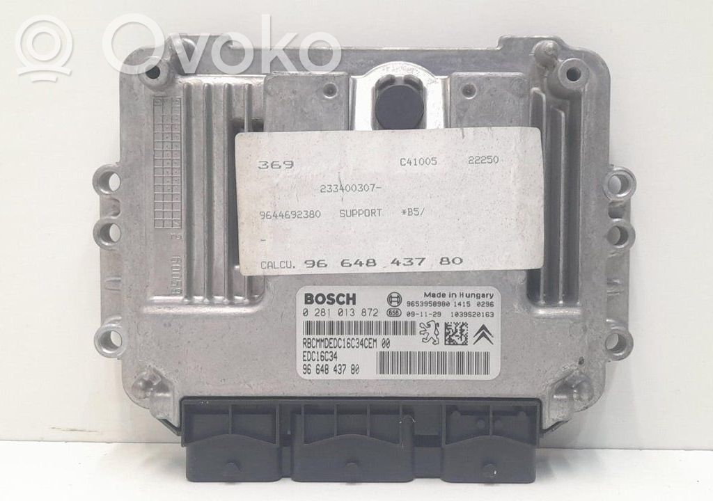 Engine control unit/module   9664843780,538005