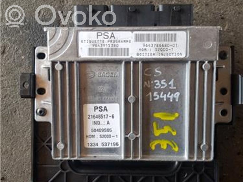 Citroen C5 Unité de commande, module ECU de moteur 