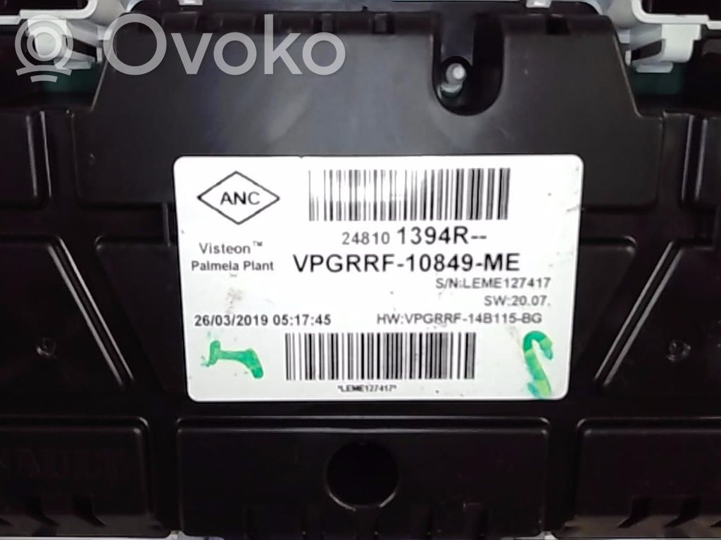 Renault Captur Speedometer (instrument cluster) 