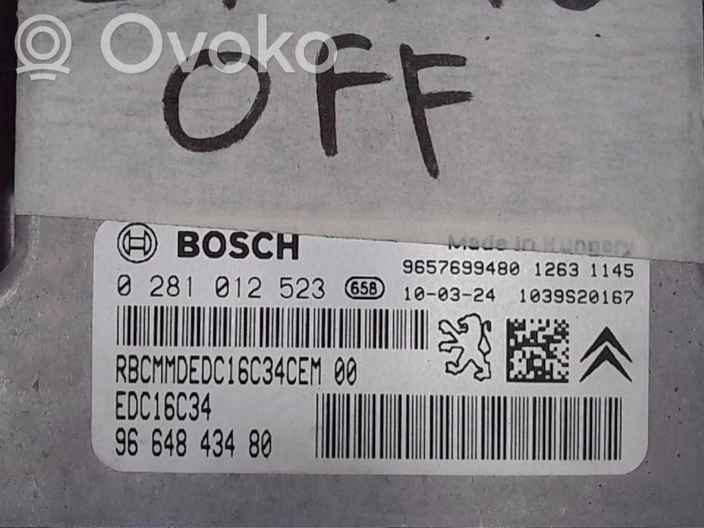Citroen C3 Engine control unit/module 