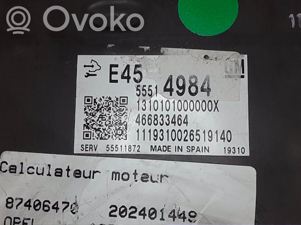 Opel Astra K Engine control unit/module 