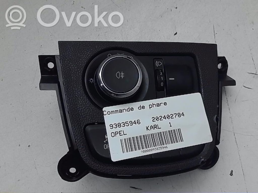 Opel Karl Interrupteur d’éclairage 