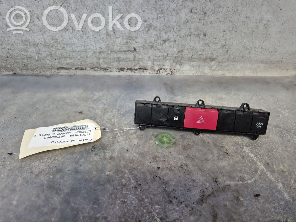 Citroen Jumper Botón interruptor de luz de peligro 