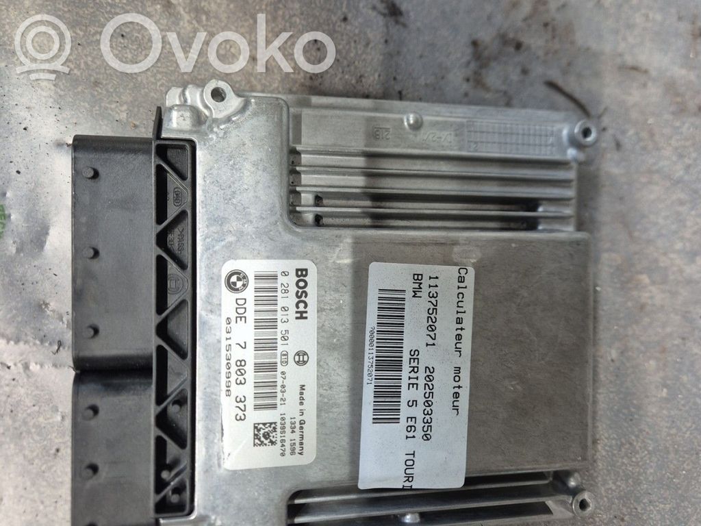 BMW 5 E60 E61 Engine control unit/module 