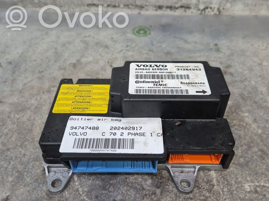 Volvo C70 Airbag control unit/module 