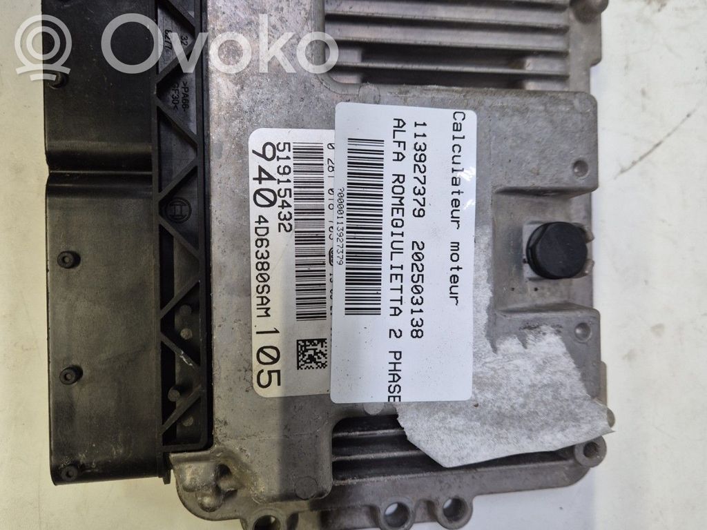 Alfa Romeo Giulietta Engine control unit/module 