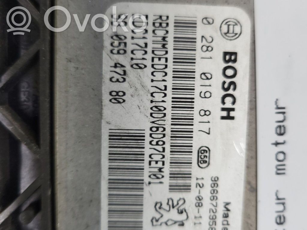 Peugeot 208 I Engine control unit/module 