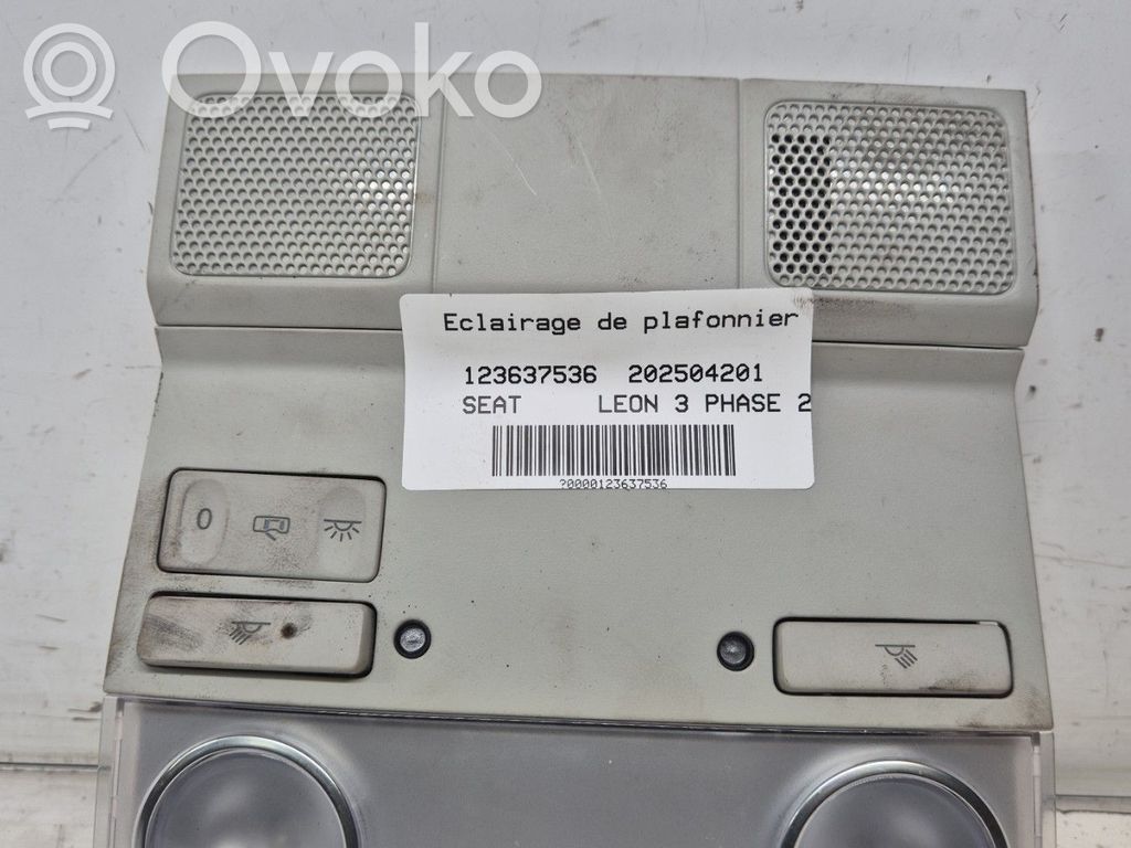 Seat Leon (5F) Éclairage lumière plafonnier avant