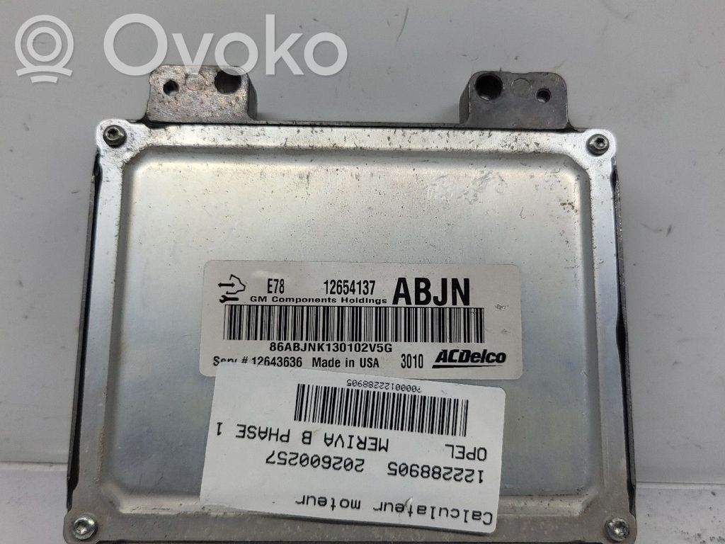 Opel Meriva B Engine control unit/module 