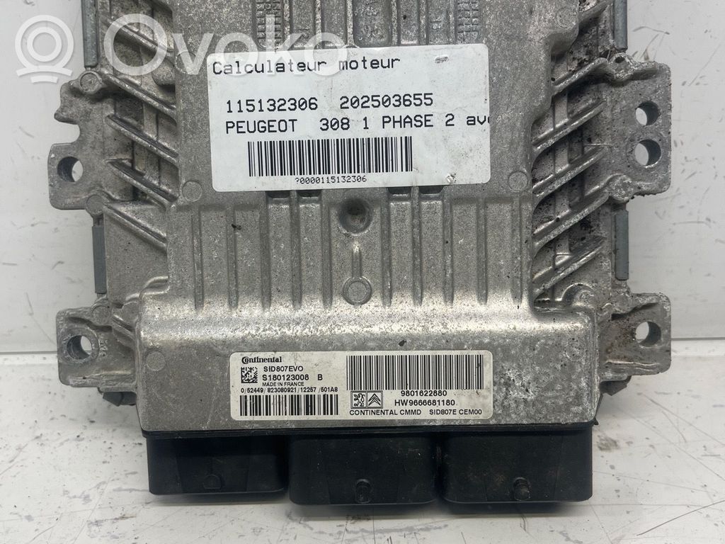 Peugeot 308 Calculateur moteur ECU 