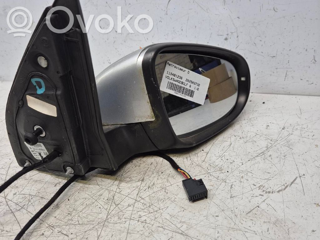Volkswagen Golf VI Espejo lateral manual 