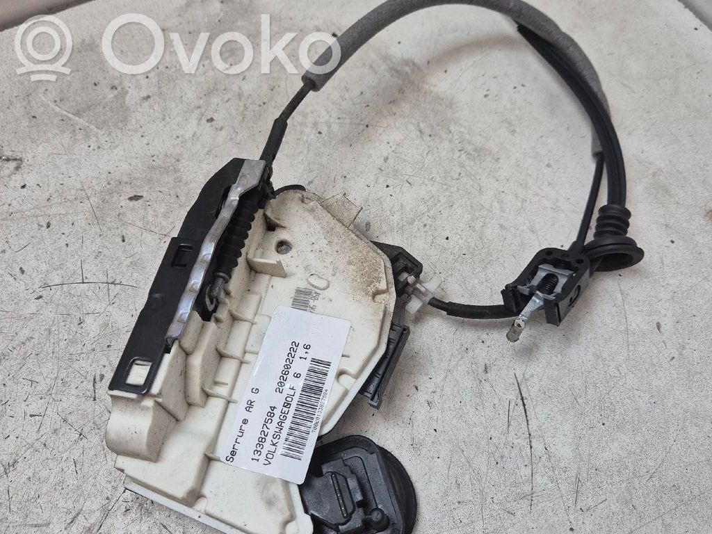 Volkswagen Golf VI Serrure de porte arrière 