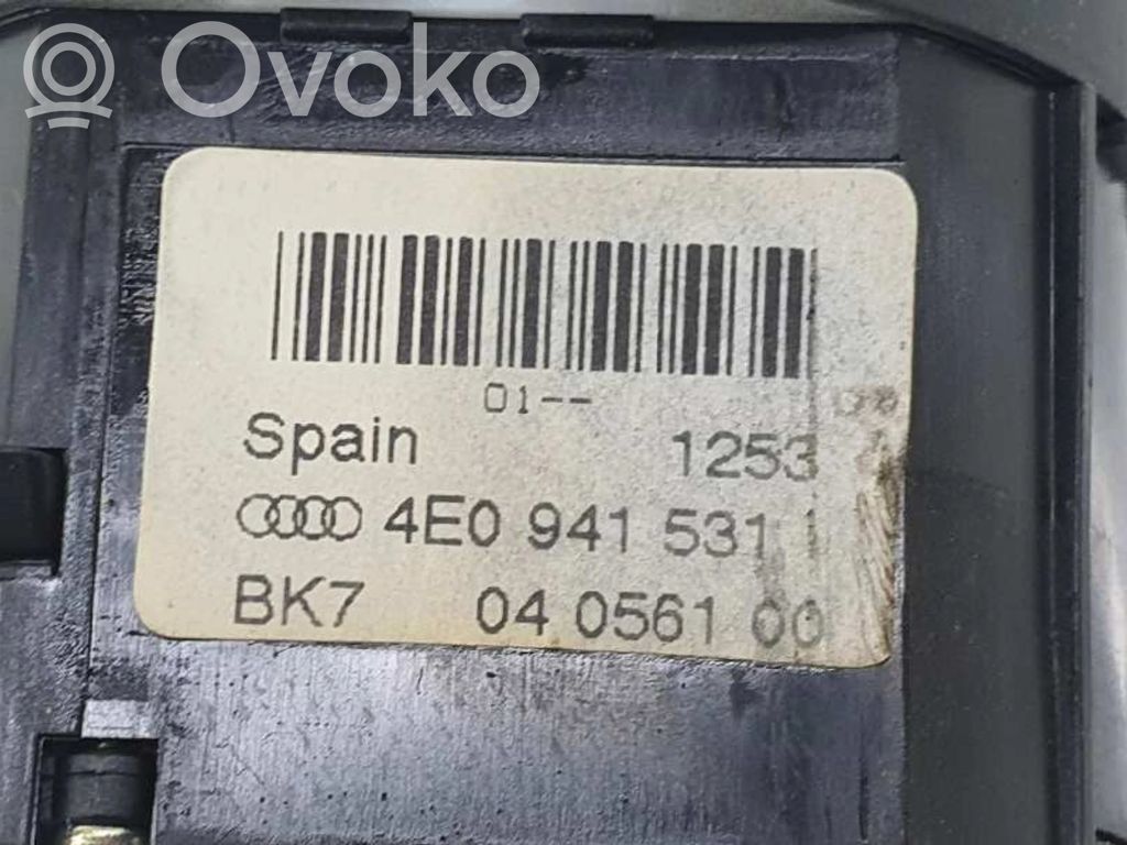 Audi A8 S8 D5 Light switch 