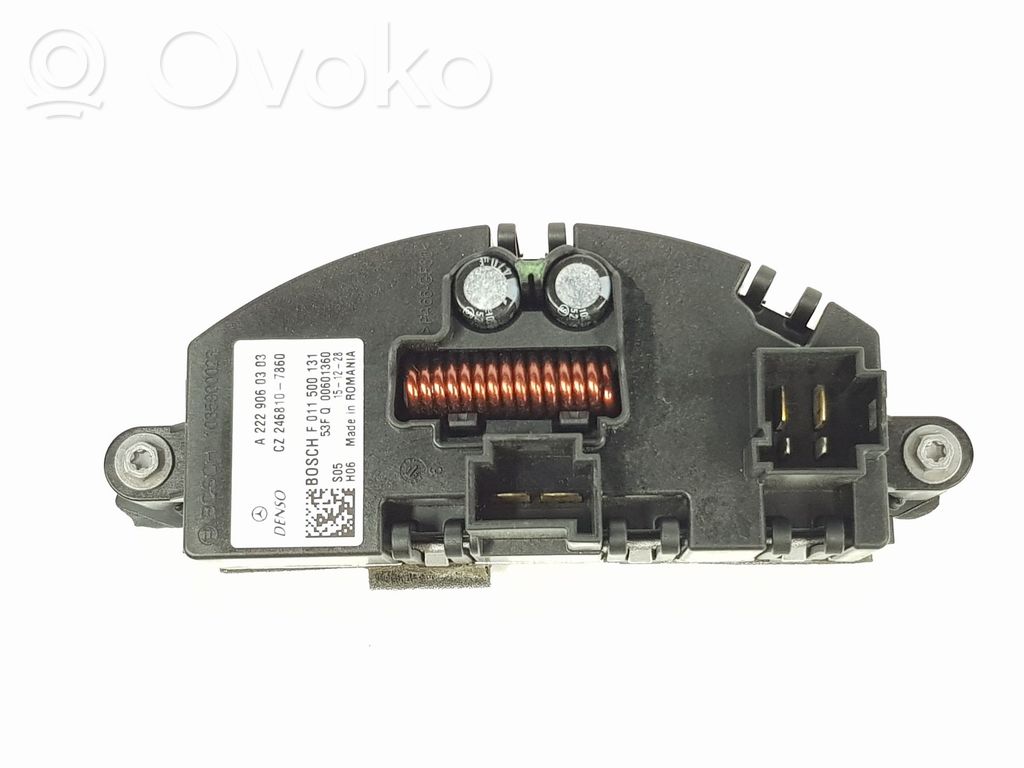 Mercedes-Benz CLA C117 X117 W117 Résistance moteur de ventilateur de chauffage