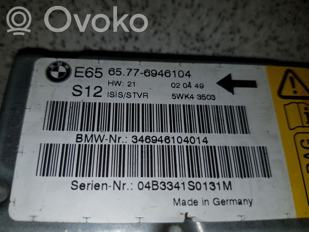 Airbag control unit/module   65776946104