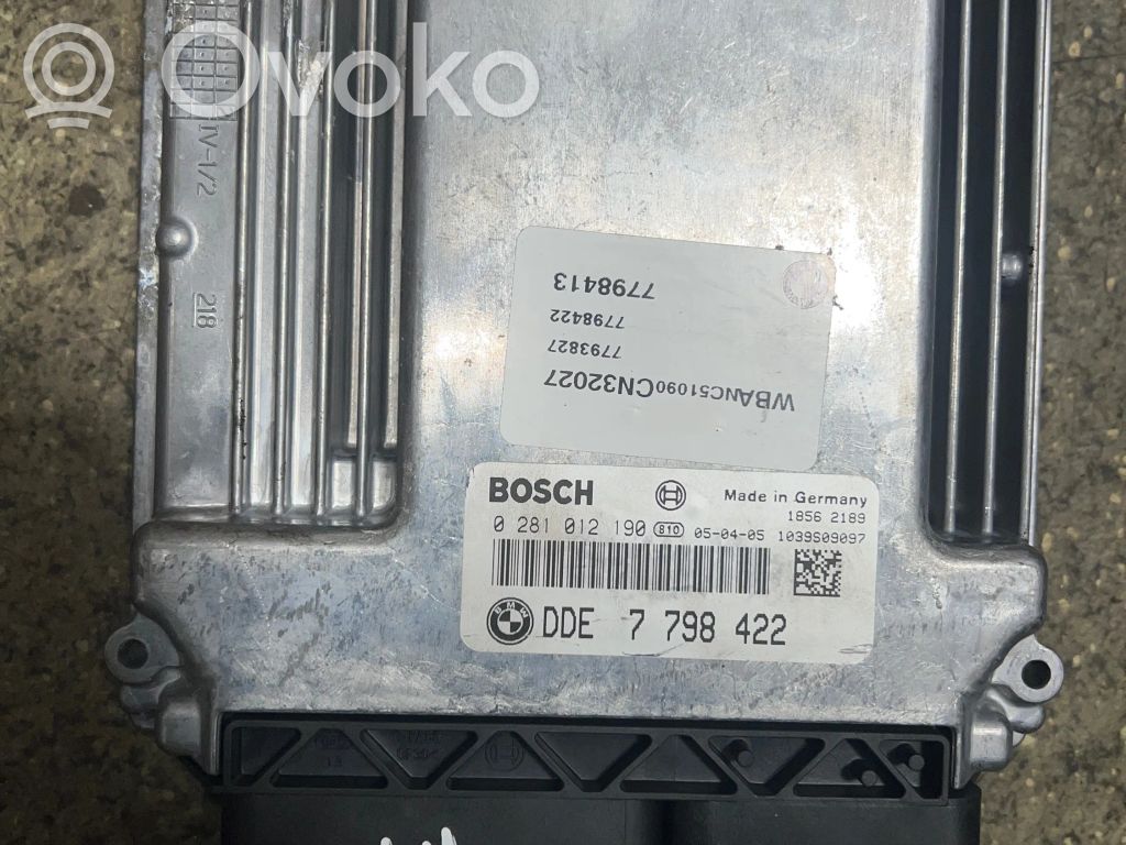 BMW 5 E60 E61 Variklio valdymo blokas 