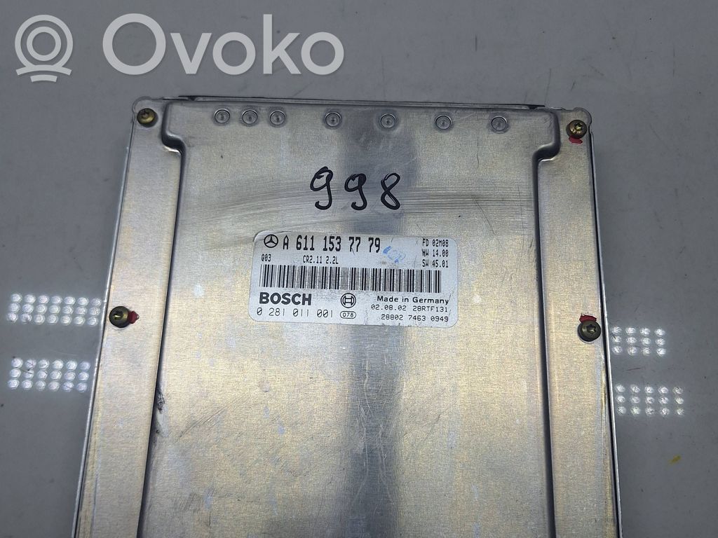 Mercedes-Benz CLK AMG A208 C208 Sterownik / Moduł ECU 