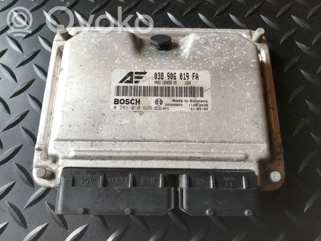 Unidad de control/módulo del motor   038906019FA,0281010629,YM2112A650KB