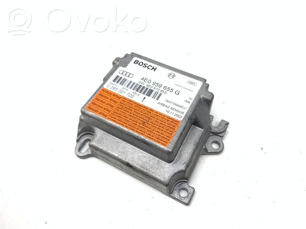 Unidad de control/módulo del Airbag   4E0959655G,4E0910655,0285001705