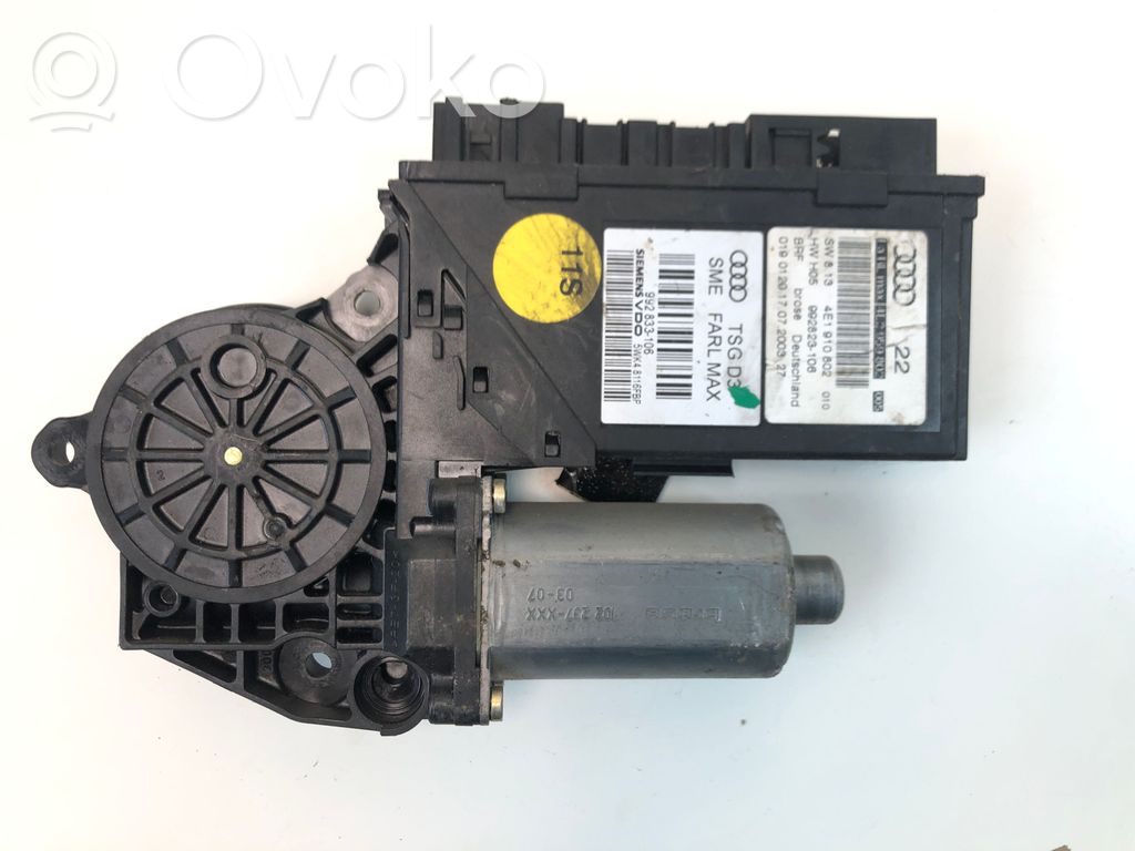 Audi A8 S8 D3 4E Silnik regulatora szyby drzwi przednich 