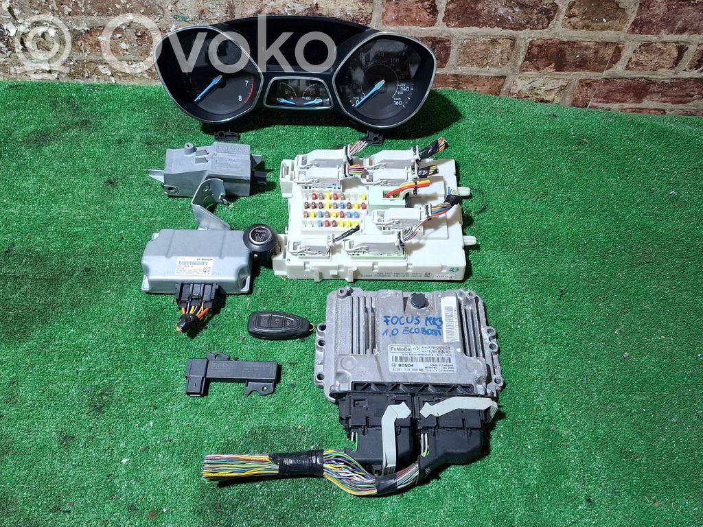 Ford Focus Juego de cerradura y set ECU del motor 