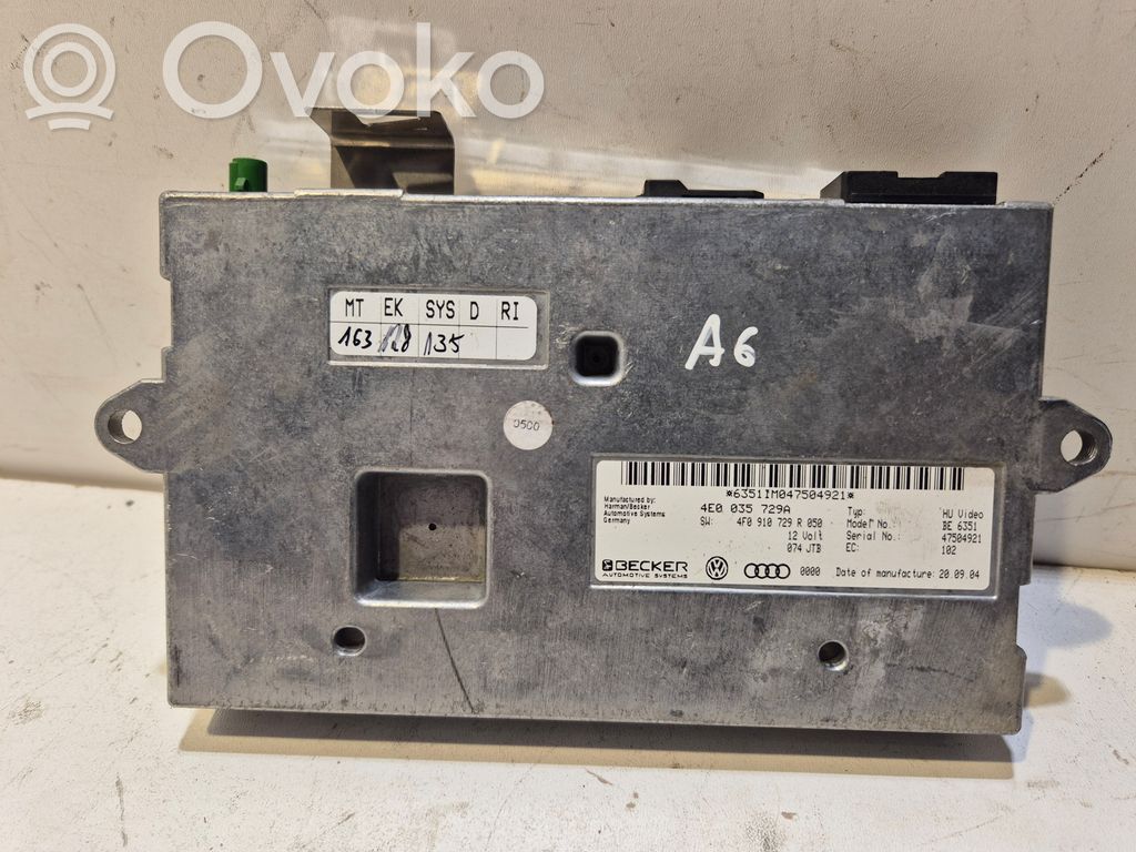 Unidad de control MMI   4E0035729A,4F0910729R