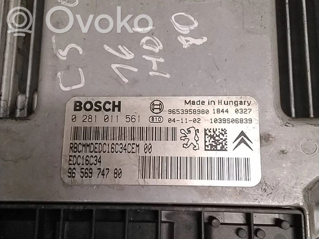 Engine control unit/module   0281011561,9656974780,9653958980
