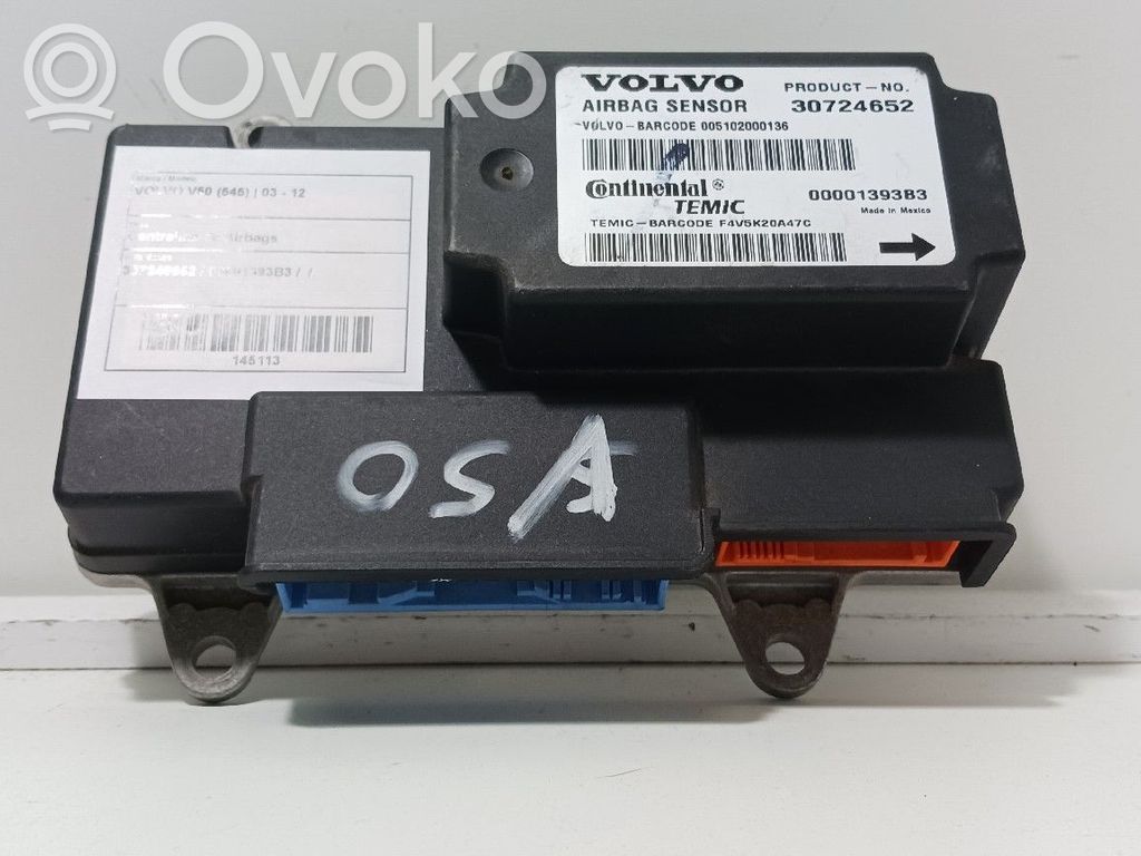 Airbag control unit/module   30724652,00001393B3