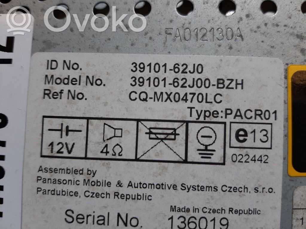 Suzuki Swift I Unitate principală radio/CD/DVD/GPS 