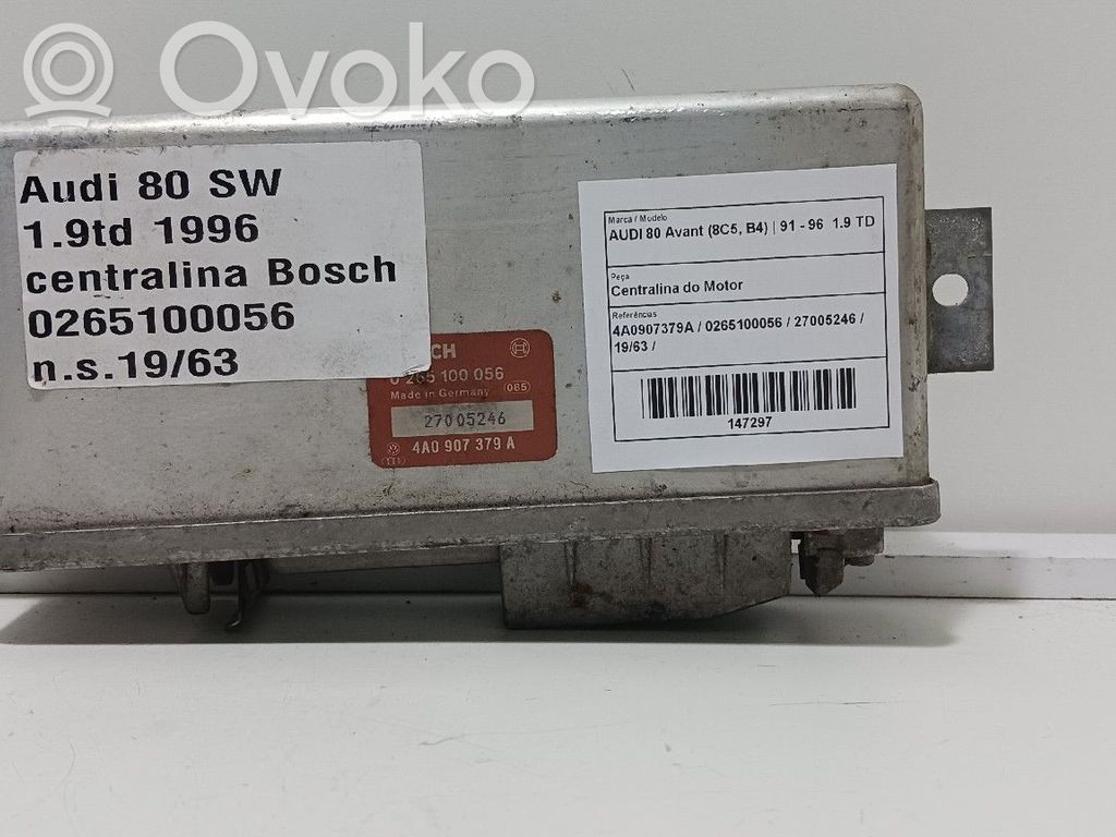 Engine control unit/module   4A0907379A,0265100056,27005246