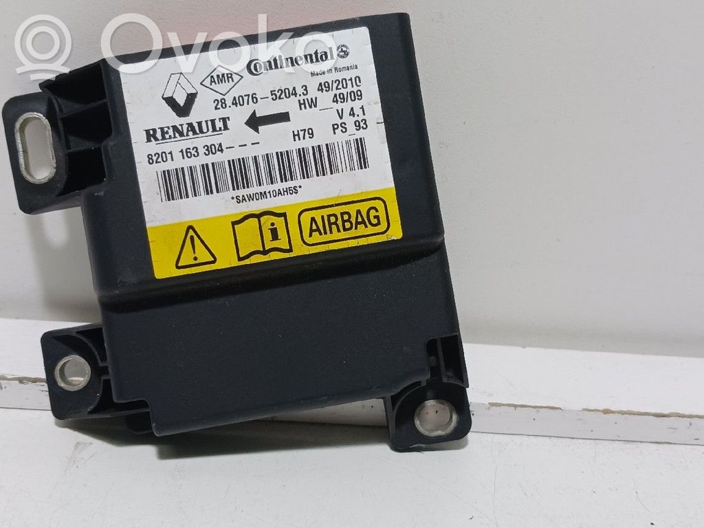Unidad de control/módulo del Airbag   8201163304,28407652043