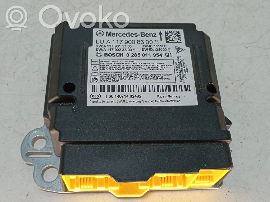 Mercedes-Benz A W176 Unitate/modul de comandă airbaguri 