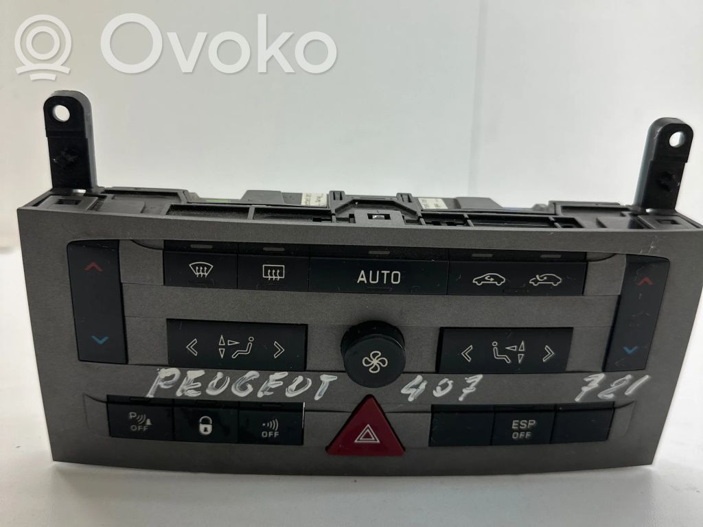Peugeot 407 Climate control unit 