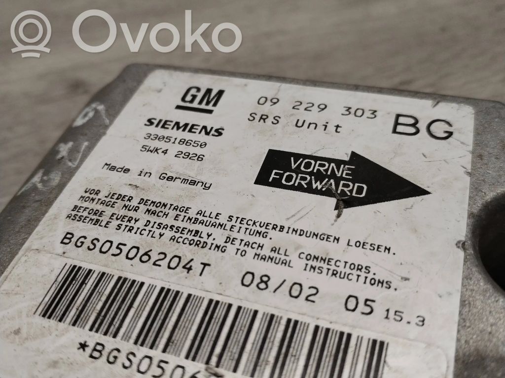 Opel Astra J Sterownik / Moduł Airbag 