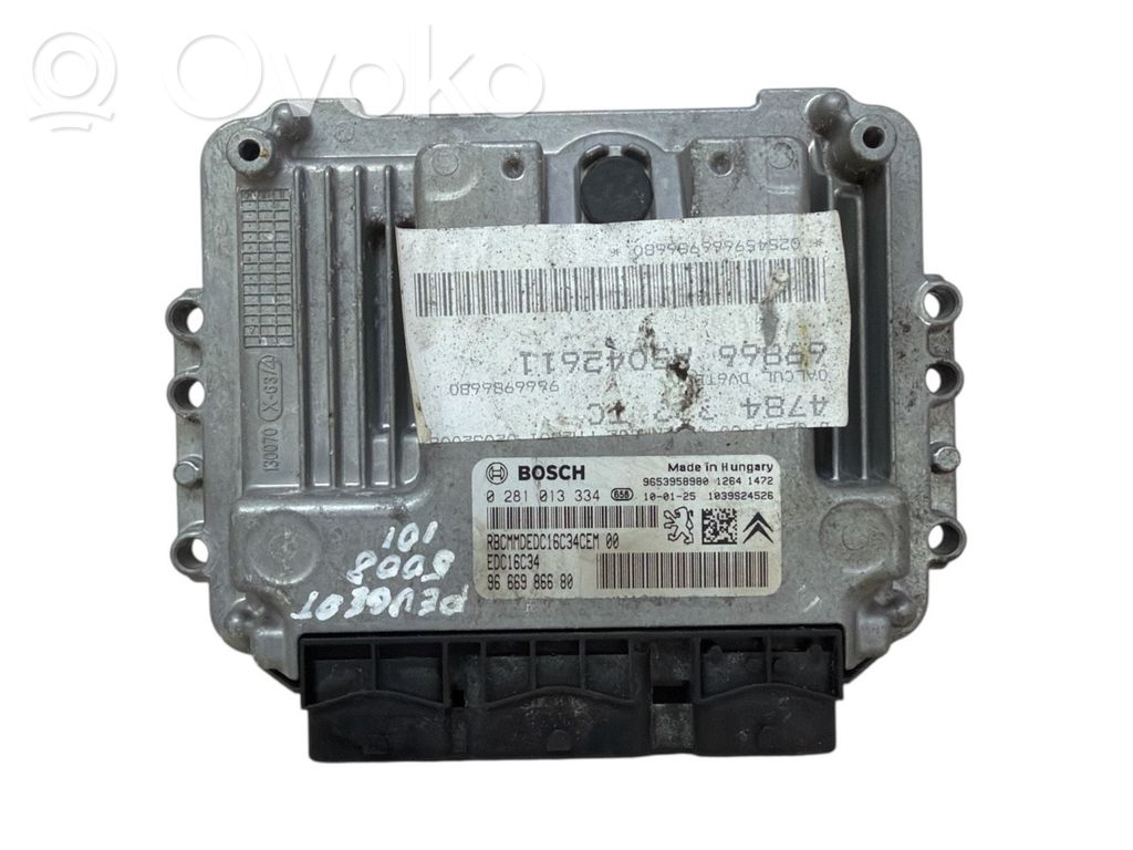 Engine control unit/module   9653958980,9666986680,0281013334
