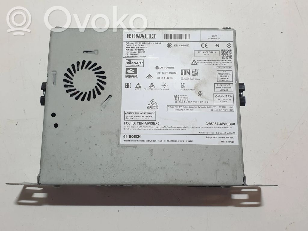 Renault Clio V Radio/CD/DVD/GPS head unit 