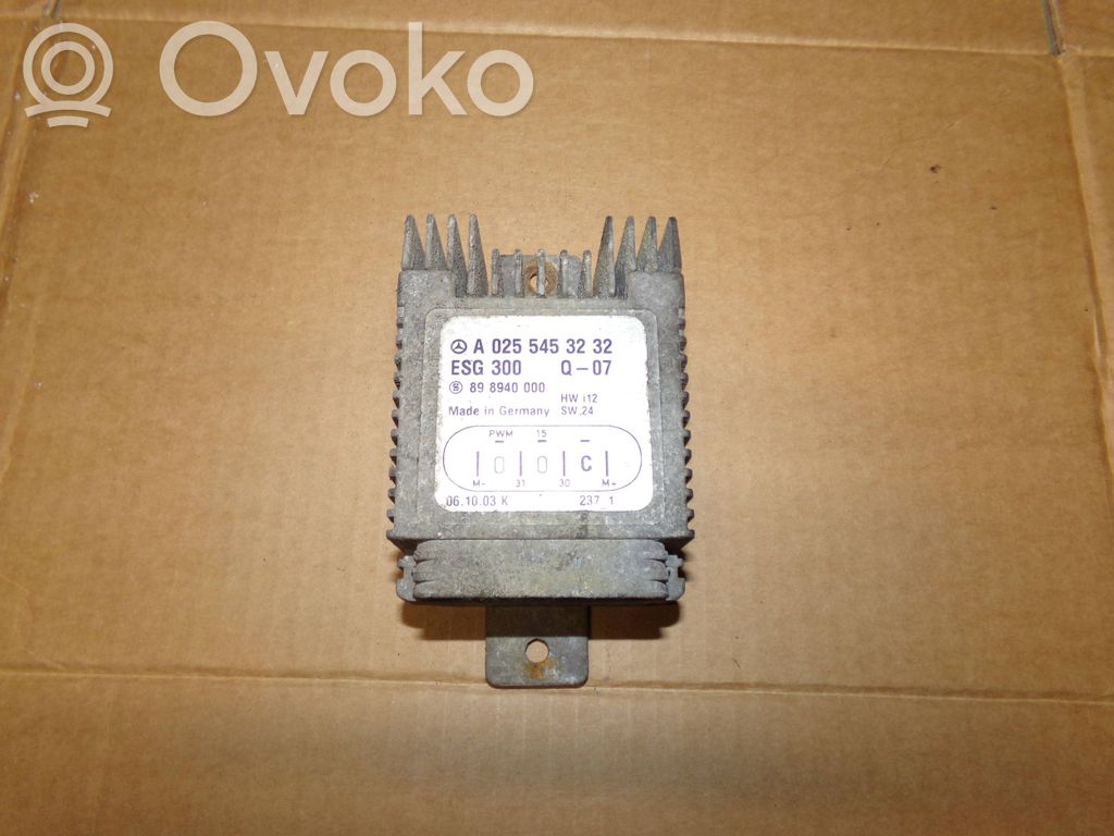 Mercedes-Benz A W168 Coolant fan relay 