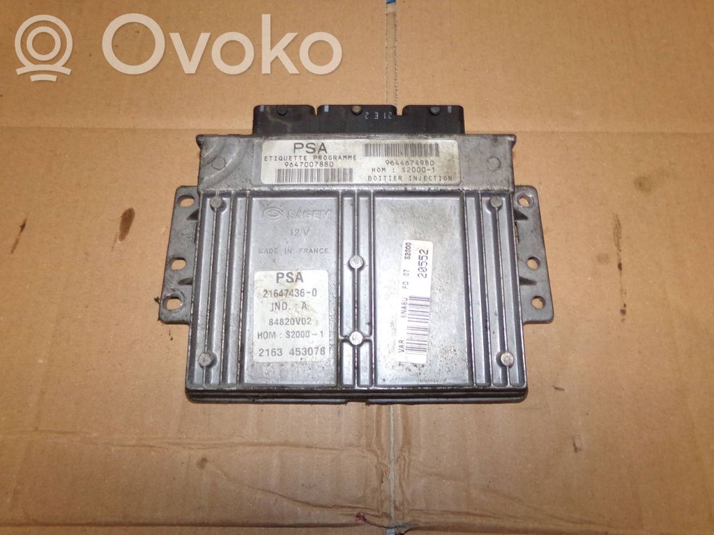 Engine control unit/module   9647007880
