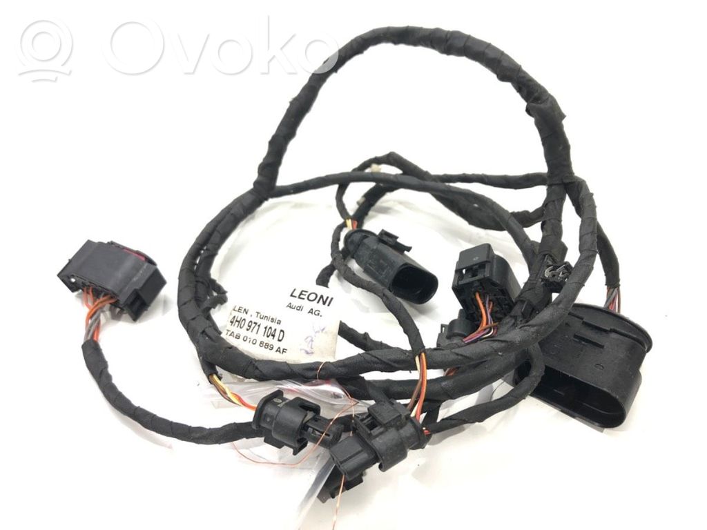 Audi A8 S8 D4 4H Cableado del sensor de aparcamiento (PDC) 