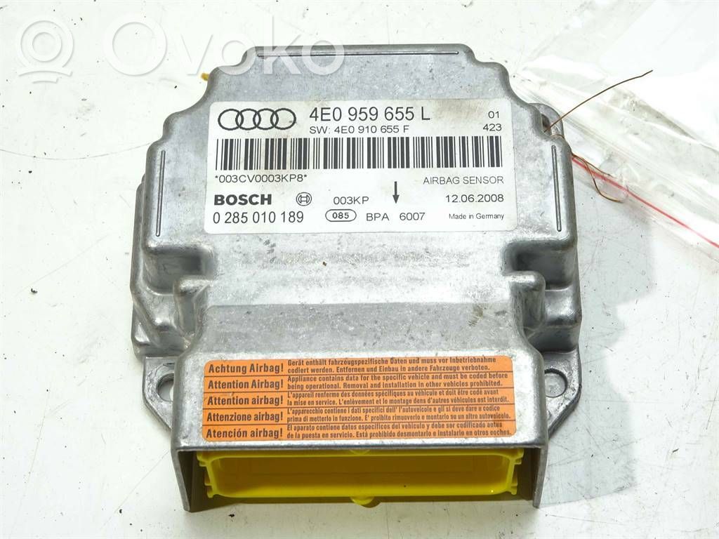 Audi A8 S8 D3 4E Airbag deployment crash/impact sensor 