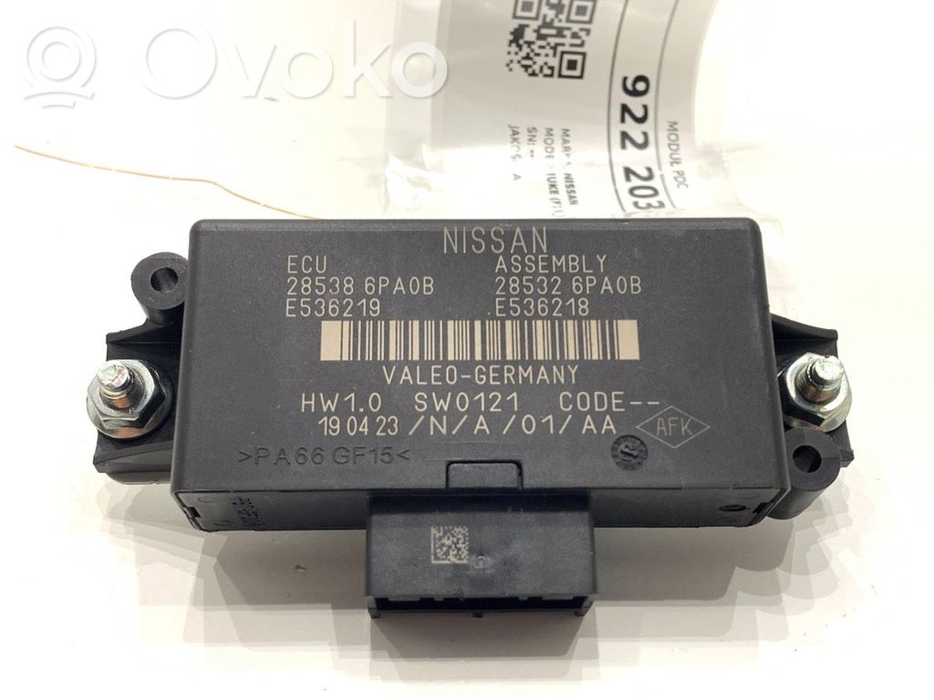 Nissan Juke II F16 Centralina/modulo sensori di parcheggio PDC 