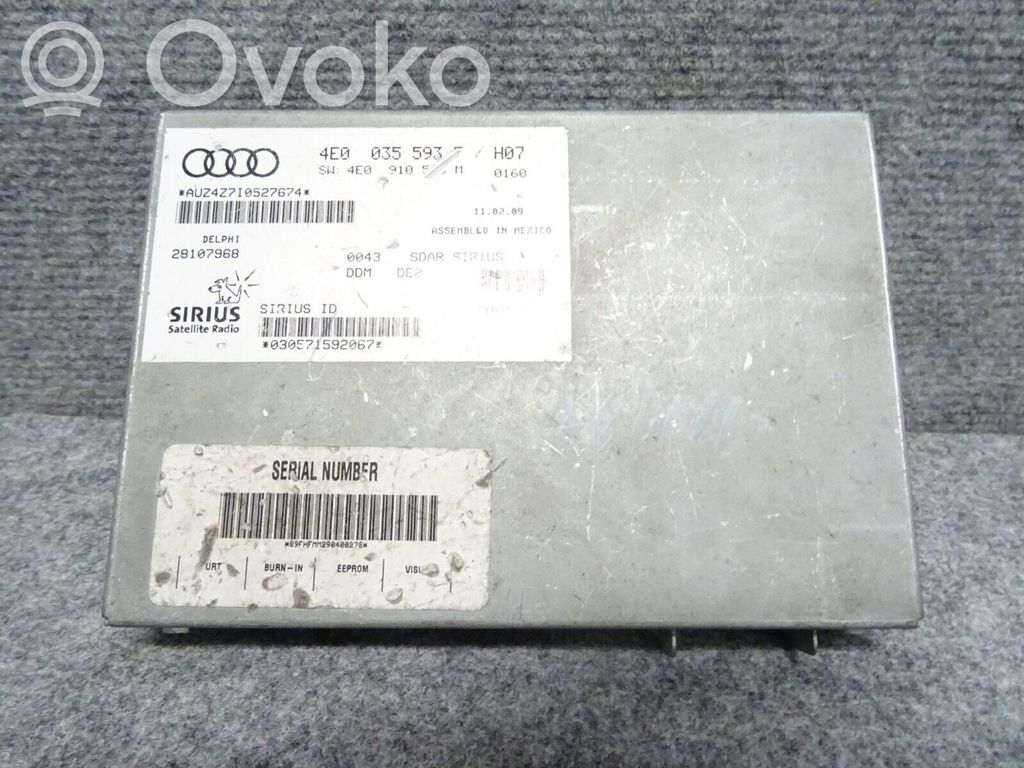 Head unit multimedia control   4E0035593F