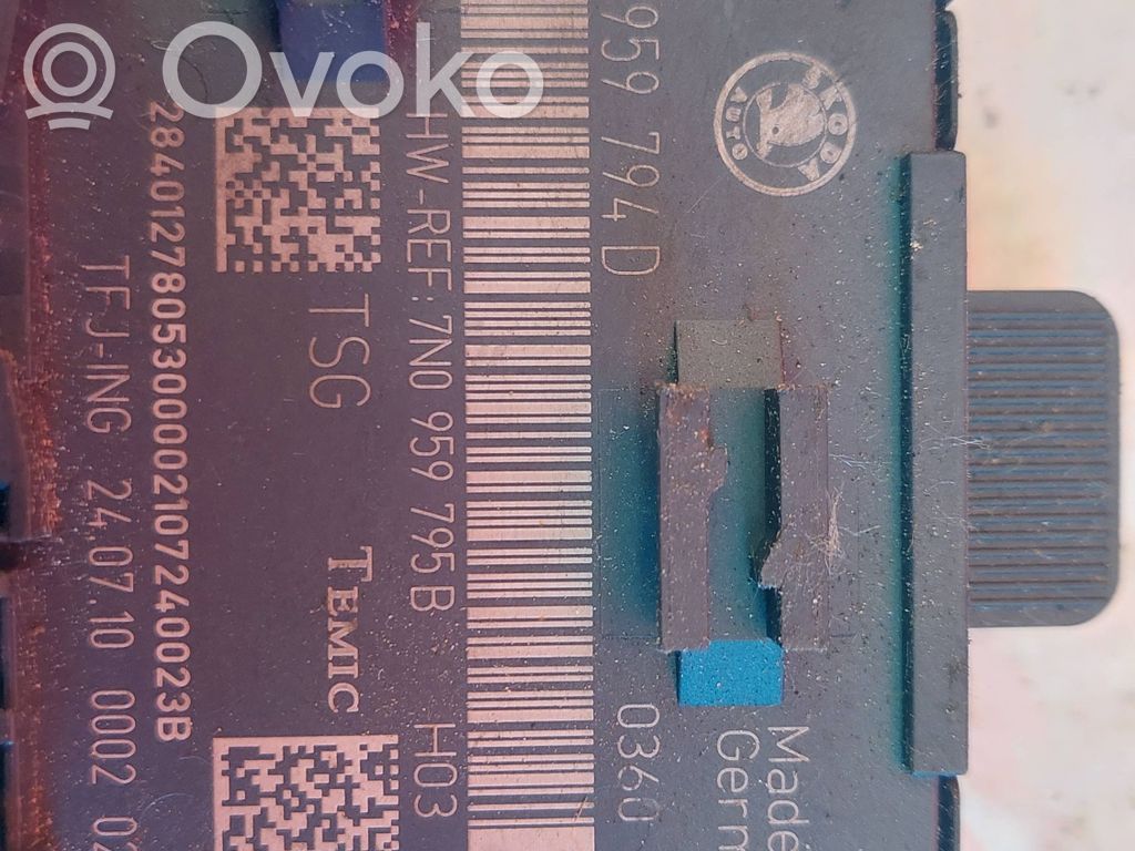 Volkswagen Sharan Door central lock control unit/module 