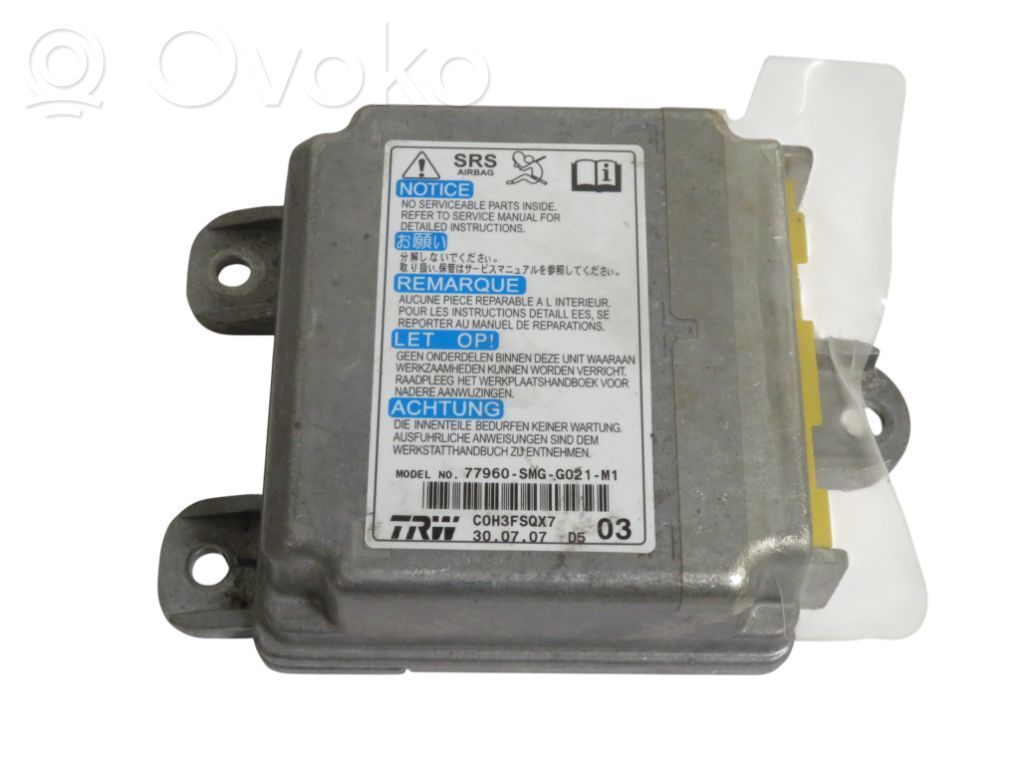 Unidad de control/módulo del Airbag   77960SMGG021M1
