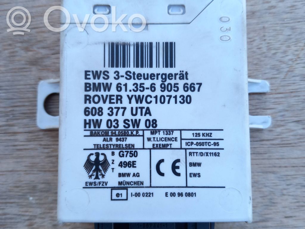 BMW 5 E39 Unité de commande dispositif d'immobilisation 