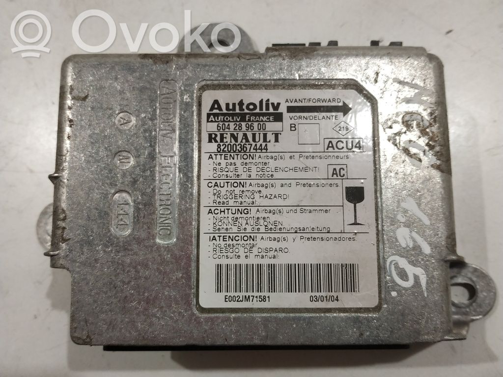 Renault Megane II Airbag control unit/module 
