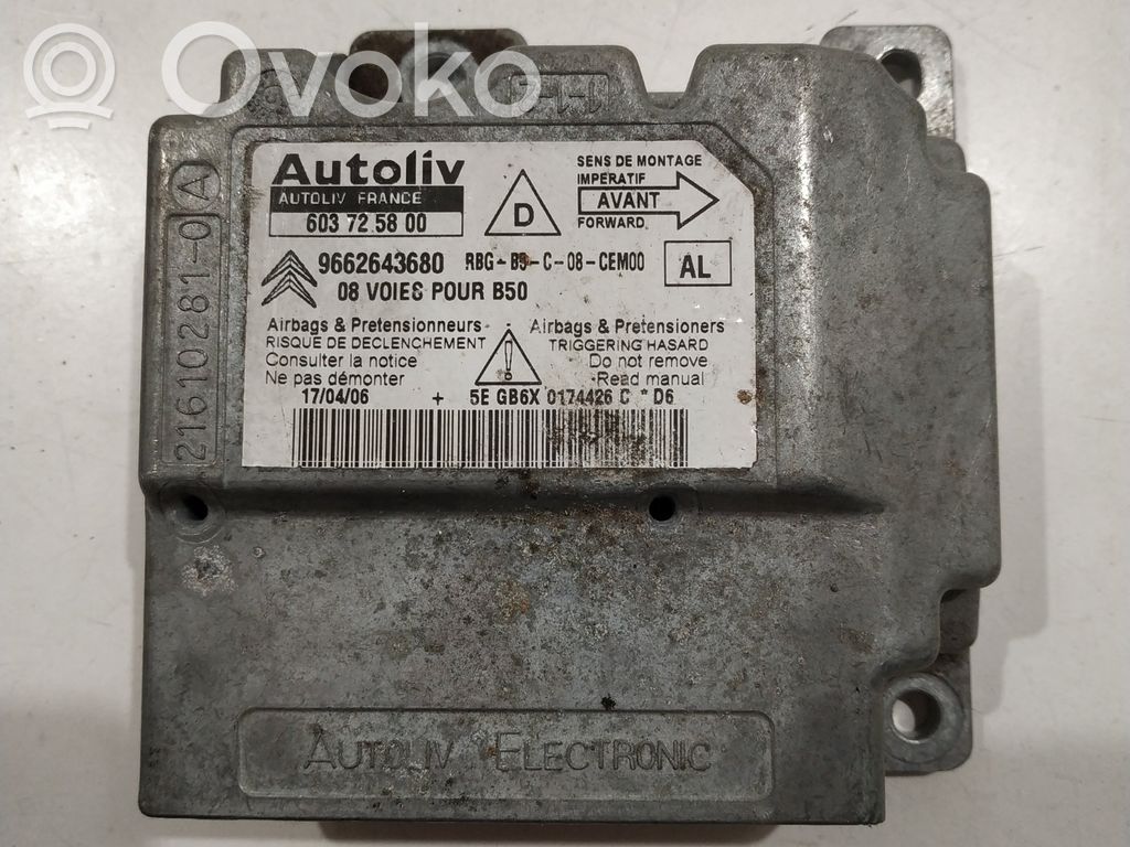 Citroen C4 I Airbag control unit/module 