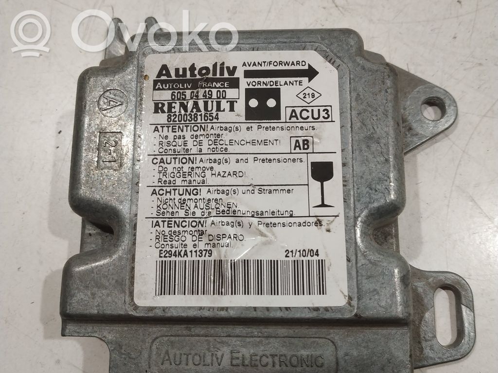 Renault Kangoo I Airbag control unit/module 