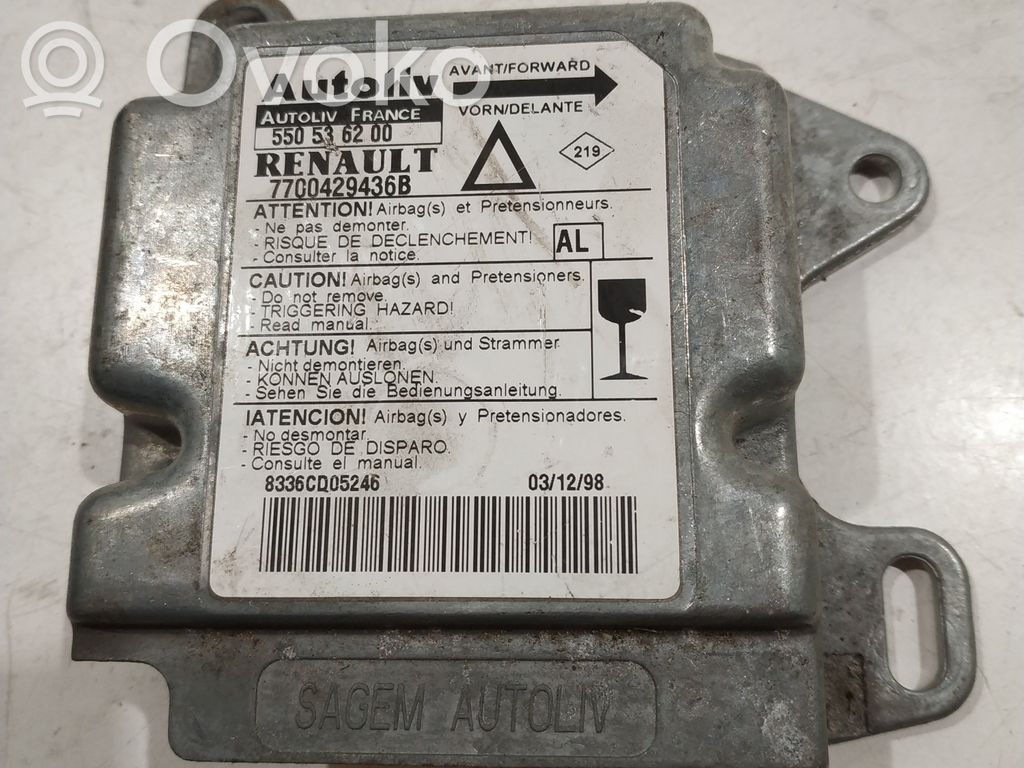 Renault Laguna I Airbag control unit/module 